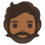 image for :person: medium-dark skin tone, beard: