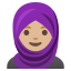 image for :woman with headscarf: medium-light skin tone: