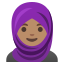 image for :woman with headscarf: medium skin tone: