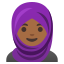 image for :woman with headscarf: medium-dark skin tone: