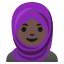 image for :woman with headscarf: dark skin tone: