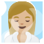image for :woman in steamy room: medium-light skin tone: