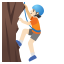 image for :person climbing: light skin tone: