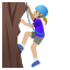 image for :woman climbing: medium-light skin tone: