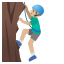 image for :man climbing: medium-light skin tone: