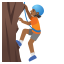 image for :person climbing: medium-dark skin tone:
