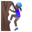 image for :woman climbing: dark skin tone: