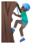 image for :man climbing: dark skin tone: