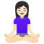 image for :woman in lotus position: light skin tone: