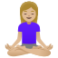 image for :woman in lotus position: medium-light skin tone: