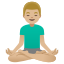 image for :man in lotus position: medium-light skin tone: