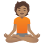 image for :person in lotus position: medium skin tone:
