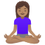 image for :woman in lotus position: medium skin tone: