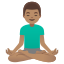 image for :man in lotus position: medium skin tone: