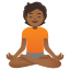 image for :person in lotus position: medium-dark skin tone: