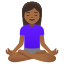 image for :woman in lotus position: medium-dark skin tone: