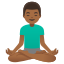 image for :man in lotus position: medium-dark skin tone: