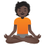 image for :person in lotus position: dark skin tone: