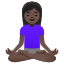 image for :woman in lotus position: dark skin tone: