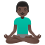 image for :man in lotus position: dark skin tone: