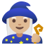 image for :woman mage: medium-light skin tone: