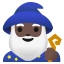 image for :man mage: dark skin tone: