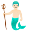 image for :merman: light skin tone: