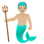 image for :merman: medium-light skin tone: