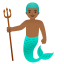 image for :merman: medium-dark skin tone:
