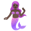 image for :mermaid: dark skin tone: