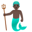 image for :merman: dark skin tone: