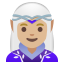 image for :woman elf: medium-light skin tone: