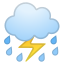 image for :cloud with lightning and rain: