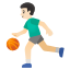 image for :man bouncing ball: light skin tone: