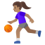 image for :woman bouncing ball: medium skin tone: