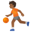 image for :person bouncing ball: medium-dark skin tone: