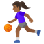 image for :woman bouncing ball: medium-dark skin tone: