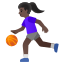 image for :woman bouncing ball: dark skin tone: