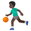 image for :man bouncing ball: dark skin tone: