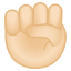 image for :raised fist: light skin tone: