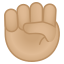 image for :raised fist: medium-light skin tone: