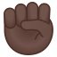 image for :raised fist: dark skin tone: