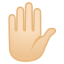 image for :raised hand: light skin tone: