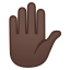 image for :raised hand: dark skin tone: