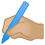 image for :writing hand: medium-light skin tone: