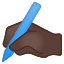 image for :writing hand: dark skin tone: